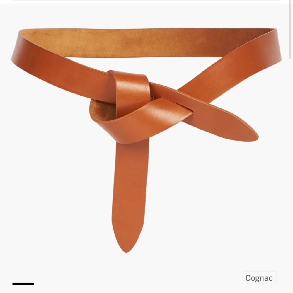 Isabel Marant Brown Knotted Leather Belt Large Cognac
